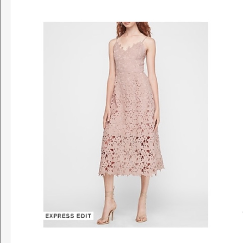 Express Lace Midi Dress